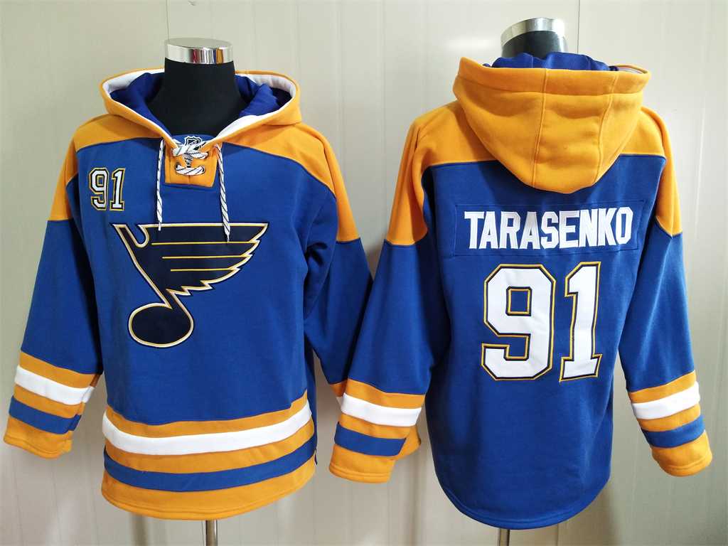 Blues 91 Vladimir Tarasenko Blue All Stitched Pullover Hoodie,We sell and wholesale Blues 91 Vladimir Tarasenko Blue All Stitched Pullover Hoodie on line form chian!